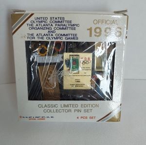 Official 1996 Altlanta Committee Limited Edition Collector Pin Set In Box